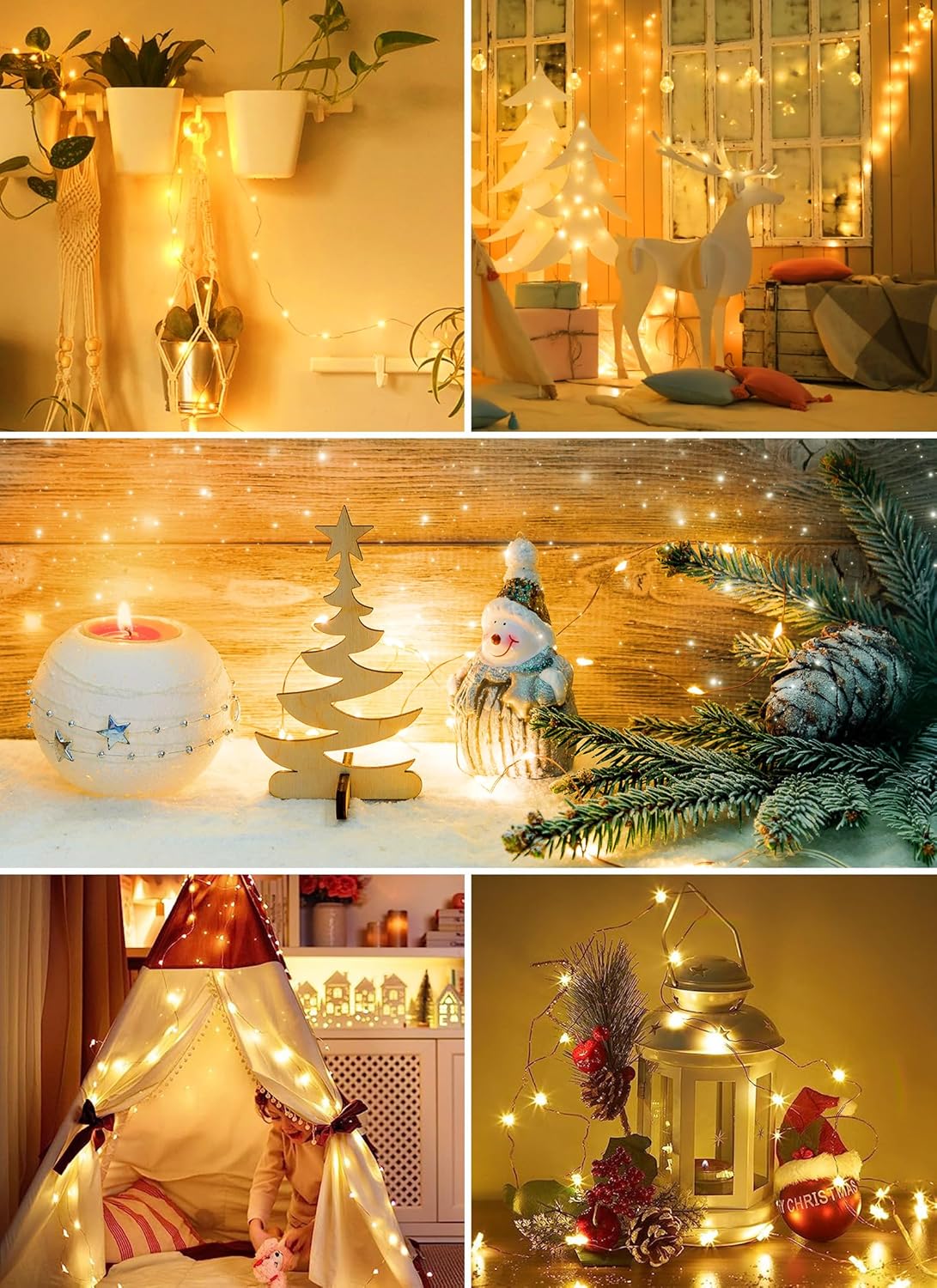 33ft USB Fairy Lights with Remote, Timer & 8 Modes