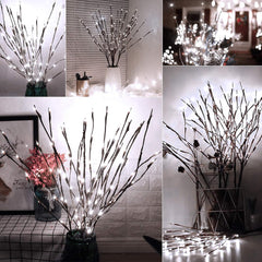 Lighted Branches for Vases - 3 Pack, 24Inch, 60 LED, Pure White