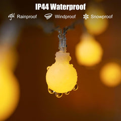 Battery Operated Globe String Lights - 120 LED, Waterproof, Remote Control