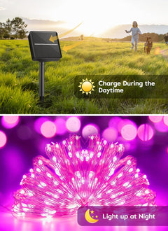Solar String Lights - 33Ft, 100 LED Outdoor Fairy Lights