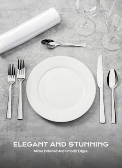 45-Piece Stainless Steel Tableware Flatware Silverware Set with Steak Knives, Rust-proof