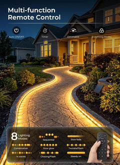 66Ft 640 LED Solar Powered String Lights Outdoor for Garden Yard Patio Party Decor, Warm White