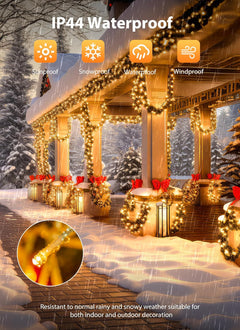 500 LED Christmas Cluster Lights - 25 Ft Twinkle String Lights