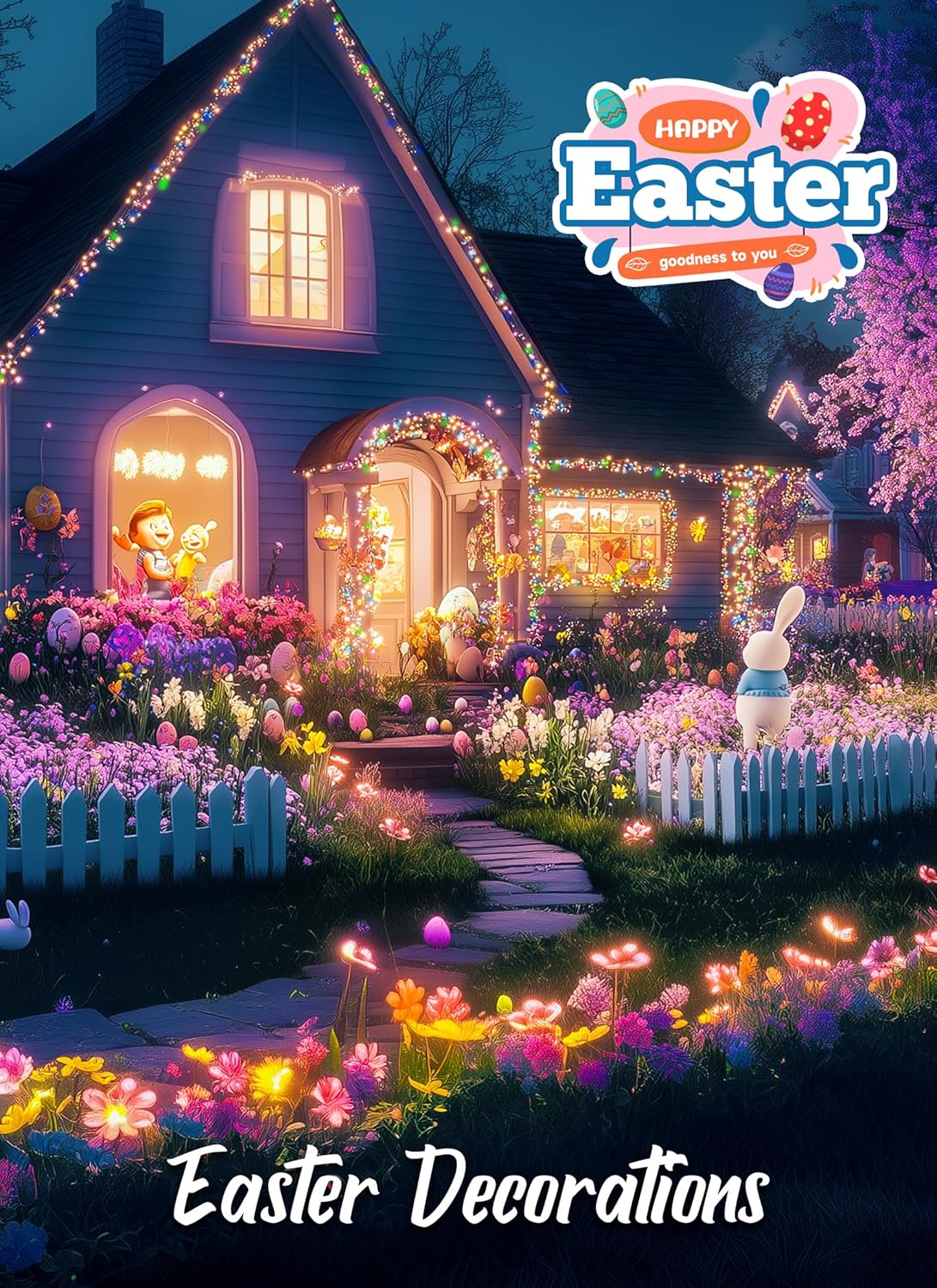 12 Feet 50 Count Incandescent Bulbs Mini Lights for Indoor Outdoor Xmas Tree Easter Valentine’s Day Wedding