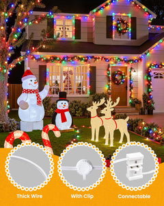 Commercial 250FT/500FT C9/E17 Christmas Light Sockets Set Spool, C9 String Light Stringer 12" Spacing Green Wire