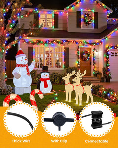 Commercial 250FT/500FT C9/E17 Christmas Light Sockets Set Spool, C9 String Light Stringer 12" Spacing Green Wire