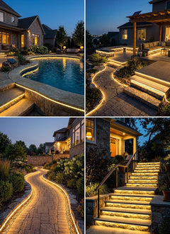 66Ft 640 LED Solar Powered String Lights Outdoor for Garden Yard Patio Party Decor, Warm White