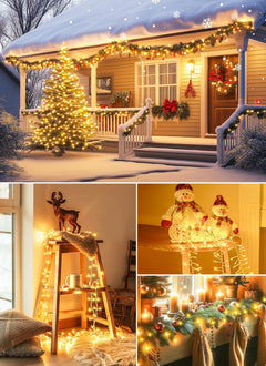 500 LED Christmas Cluster Lights - 25 Ft Twinkle String Lights