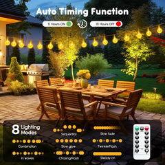 Crystal Globe String Lights - 17ft, 30 LED with Remote