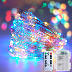 Battery Operated Fairy Lights - 33 FT, 100 LED, Multicolor, Waterproof