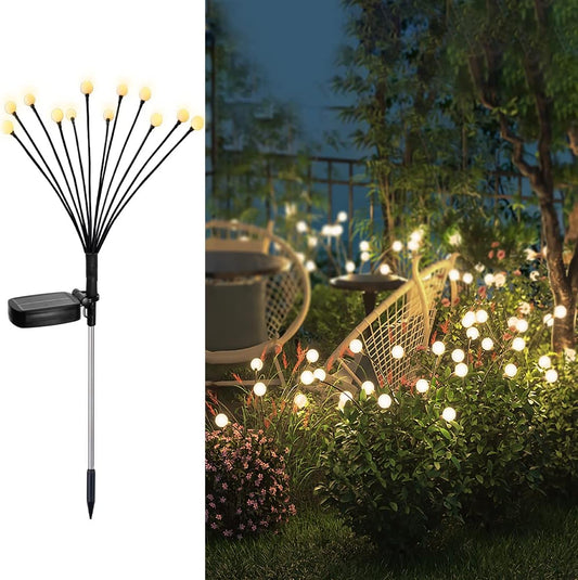 Solar Garden Lights - 4 Pack, 48 LED Firefly Lights