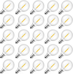 G40 1W 120V Globe LED Light Bulbs, Warm White
