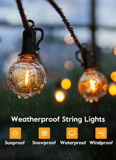 G40 1W 120V Globe LED Light Bulbs, Warm White