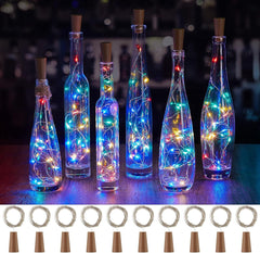10 Pack 20 LEDs Waterproof Wine Bottle Cork Lights Mini Fairy Lights for Wedding Party DIY Decor