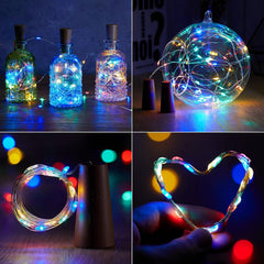 10 Pack 20 LEDs Waterproof Wine Bottle Cork Lights Mini Fairy Lights for Wedding Party DIY Decor
