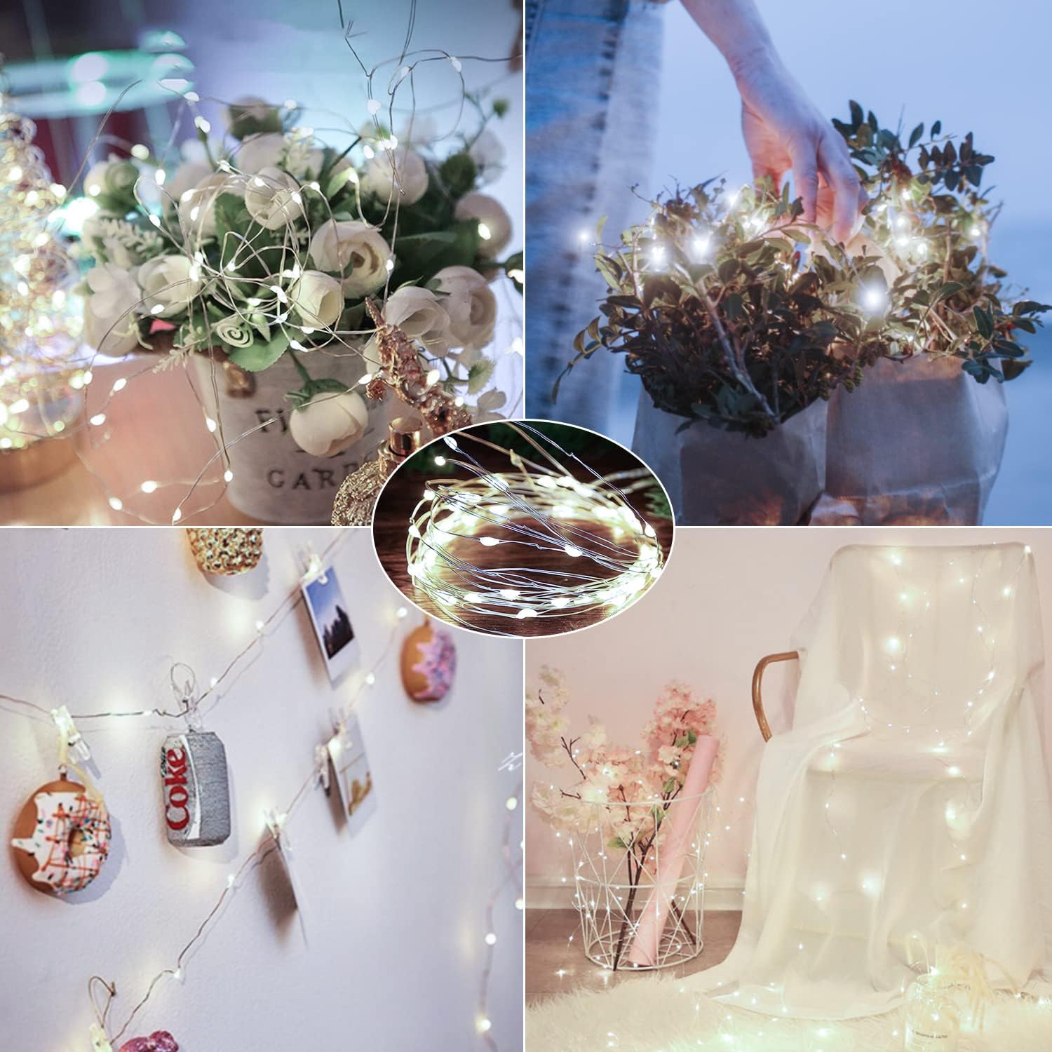24 Pack Battery Operated Fairy Lights - 7Ft 20 LED Mini String Lights