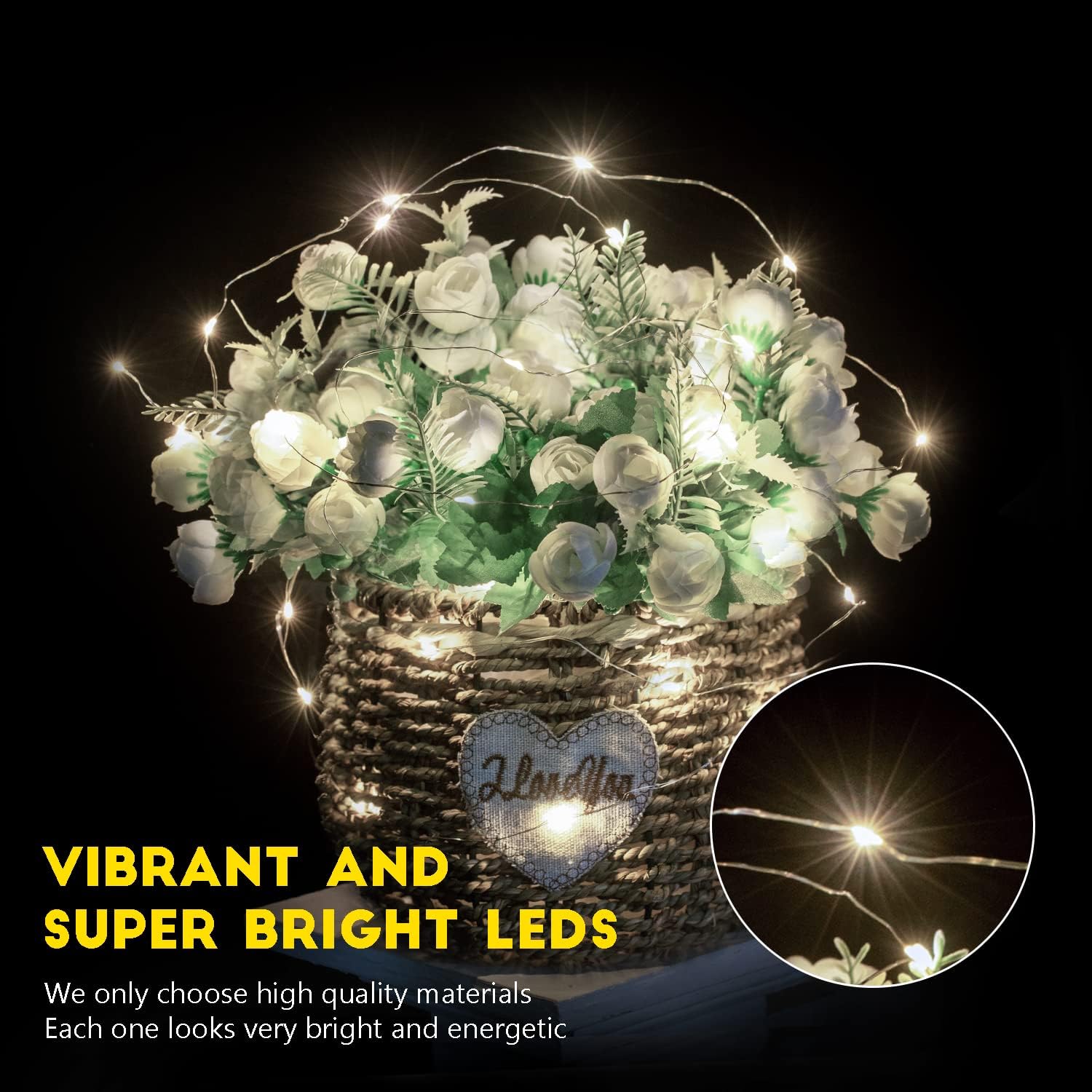 24 Pack Battery Operated Fairy Lights - 7Ft 20 LED Mini String Lights