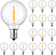 G40 1W 120V Globe LED Light Bulbs, Warm White