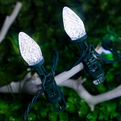 C9 LED Christmas Lights 66FT 100 Strawberry Bulbs with Spring Clips, Waterproof