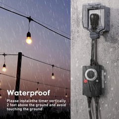 Outdoor Light Sensor Timer - Waterproof, Mechanical Plug-in Timer