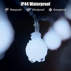 Battery Operated Globe String Lights - 120 LED, Waterproof, Remote Control