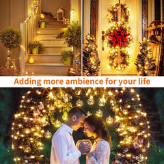 Curtain Lights - 300 LED, Dimmable, Remote & Timer, USB Powered