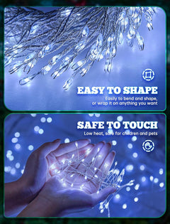 Solar String Lights - Firecracker, 9.8FT, 120 LED, 8 Modes