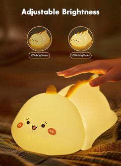 Cute Silicone Kitty Night Light with 3 Brightness Levels & 7 Colors