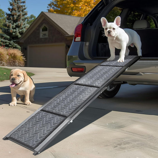 71" Portable Folding Dog Ramp for Cars, Heavy Duty