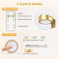 Rechargeable Picture Lights - 2-Pack, Gold