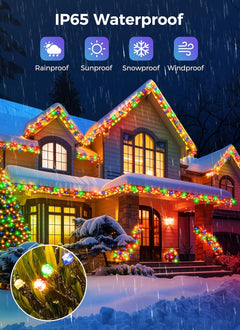 Solar String Lights - 40 FT, 100 LED, Waterproof, Multicolor