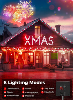 Solar String Lights - 40 FT, 100 LED, Waterproof, Multicolor