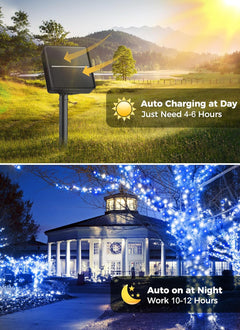 Solar String Lights - 40 FT, 100 LED, Waterproof, Multicolor