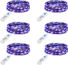 12 Pack Fairy Lights - Silver Wire, Battery Operated