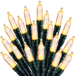 2 Pack 39FT LED Christmas Mini Lights with 100 Clear Bulbs, Warm White