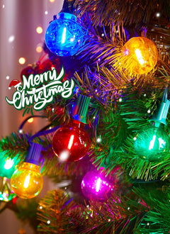 50 Pack Multicolor G40 LED Christmas Bulbs - E12/C7 Base