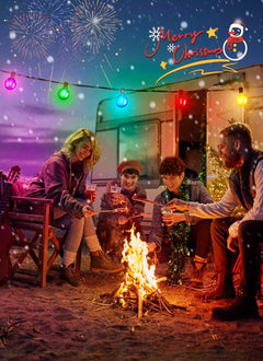 50 Pack Multicolor G40 LED Christmas Bulbs - E12/C7 Base