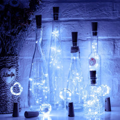 10 Pack 20 LEDs Waterproof Wine Bottle Cork Lights Mini Fairy Lights for Wedding Party DIY Decor