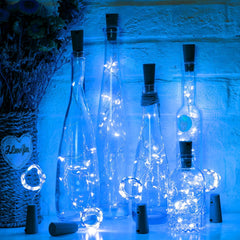 10 Pack 20 LEDs Waterproof Wine Bottle Cork Lights Mini Fairy Lights for Wedding Party DIY Decor