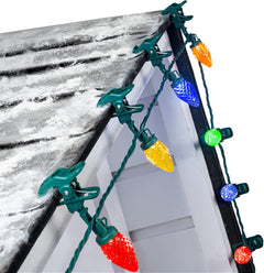 C9 LED Christmas Lights 66FT 100 Strawberry Bulbs with Spring Clips, Waterproof