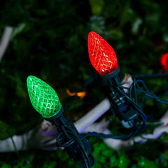 C9 LED Christmas Lights 66FT 100 Strawberry Bulbs with Spring Clips, Waterproof