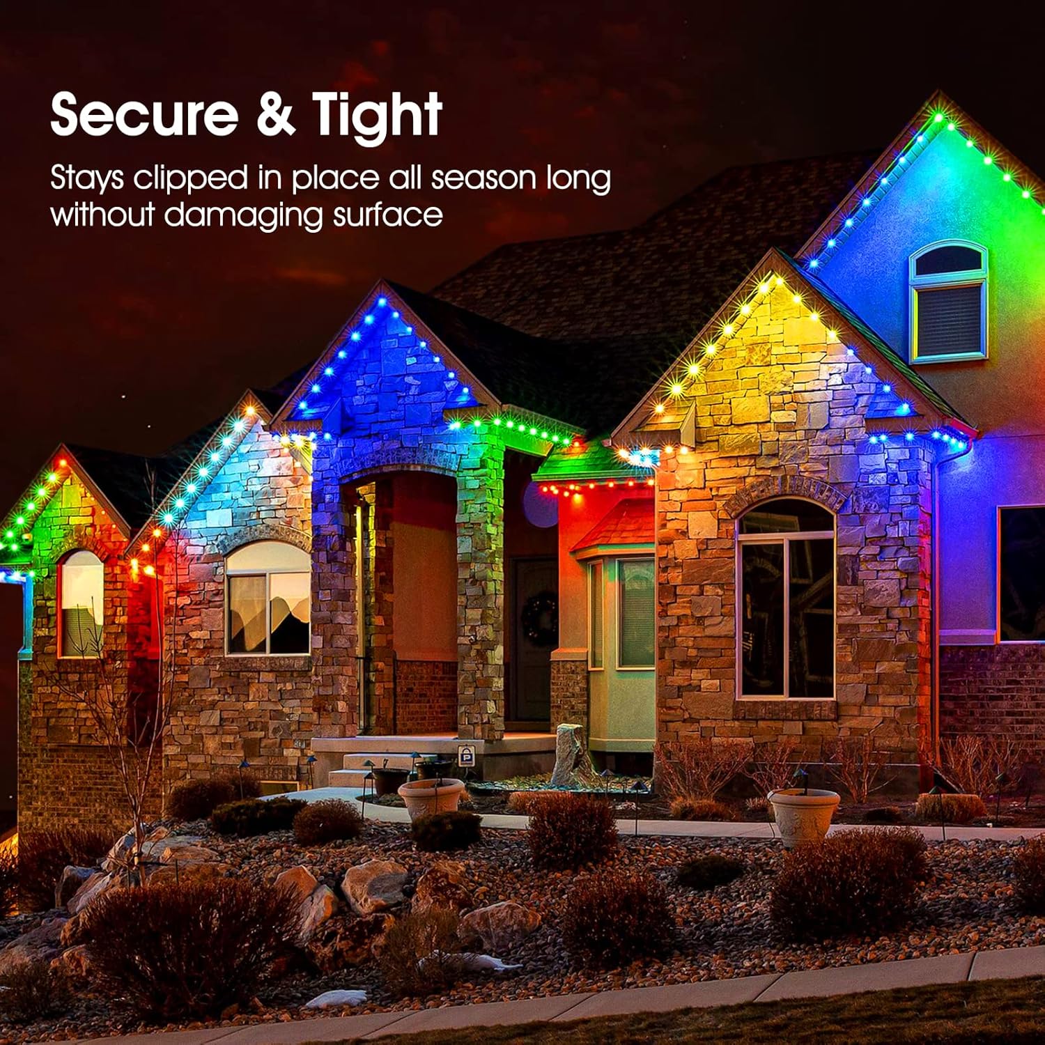 C9 LED Christmas Lights 66FT 100 Strawberry Bulbs with Spring Clips, Waterproof