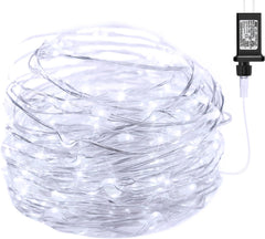 2 Pack Fairy Lights, 100 LEDs, 33 Feet, Pure White
