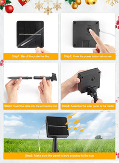 Blue Solar Meteor Shower Lights - 10 Tube, 240 LED