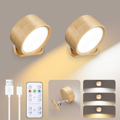 Wall Sconce Lights with Remote, USB Rechargeable, Magnetic