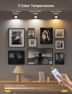 Wall Sconce Lights with Remote, USB Rechargeable, Magnetic
