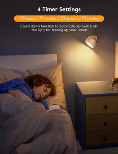 Wall Sconce Lights with Remote, USB Rechargeable, Magnetic