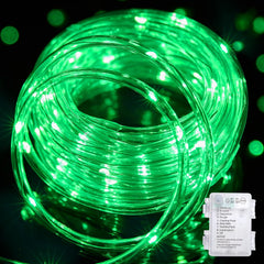 2 Pack Battery Operated Christmas Lights - 66FT 200 LED Rope Lights