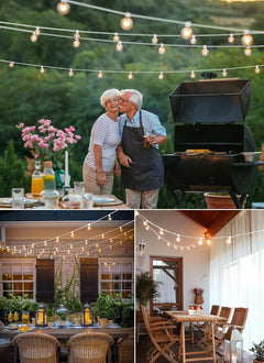 30FT Outdoor String Lights - 30 G40 Shatterproof Bulbs, Waterproof
