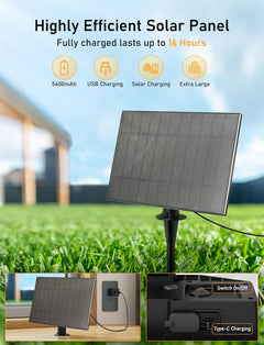 Solar String Lights - 158 FT, 75 LED, Waterproof, Dimmable